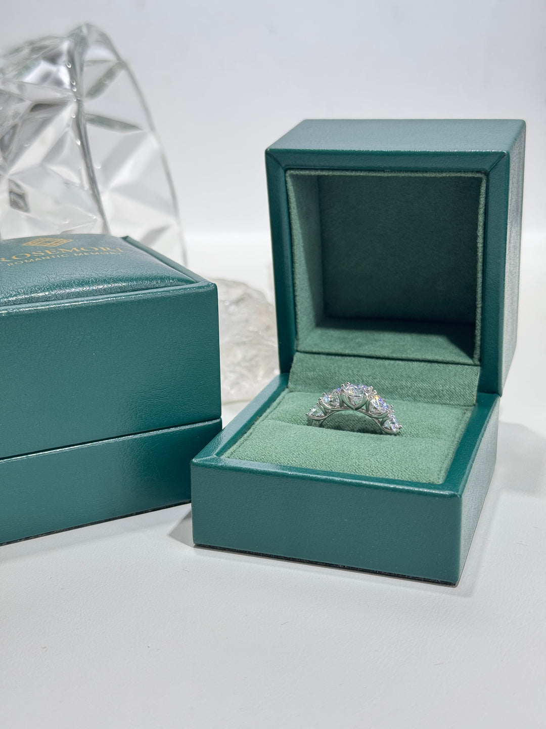 Celestial Wave Five-Stone Moissanite Ring | S925 Sterling Silver