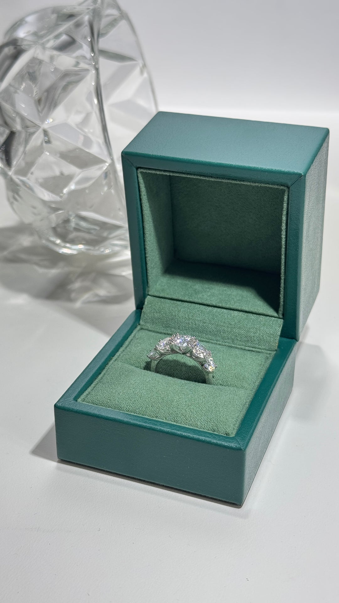 Celestial Wave Five-Stone Moissanite Ring | S925 Sterling Silver