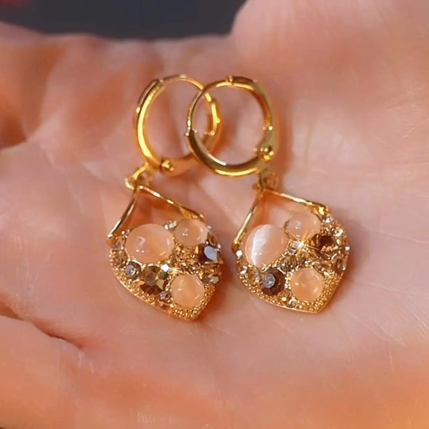 Cat's Eye Heart Earrings