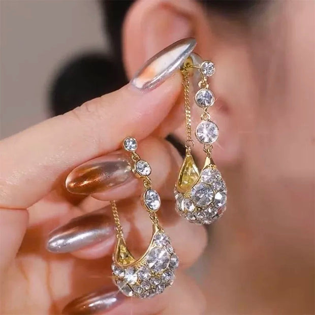 Full Diamond Basket Earrings