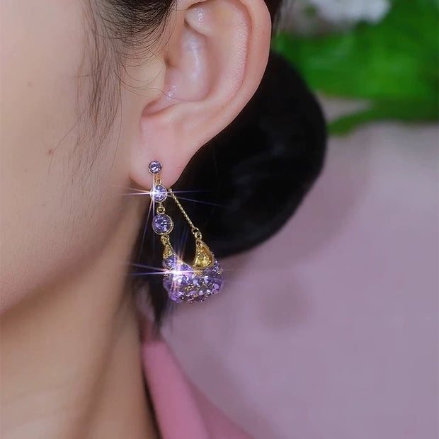 Full Diamond Basket Earrings