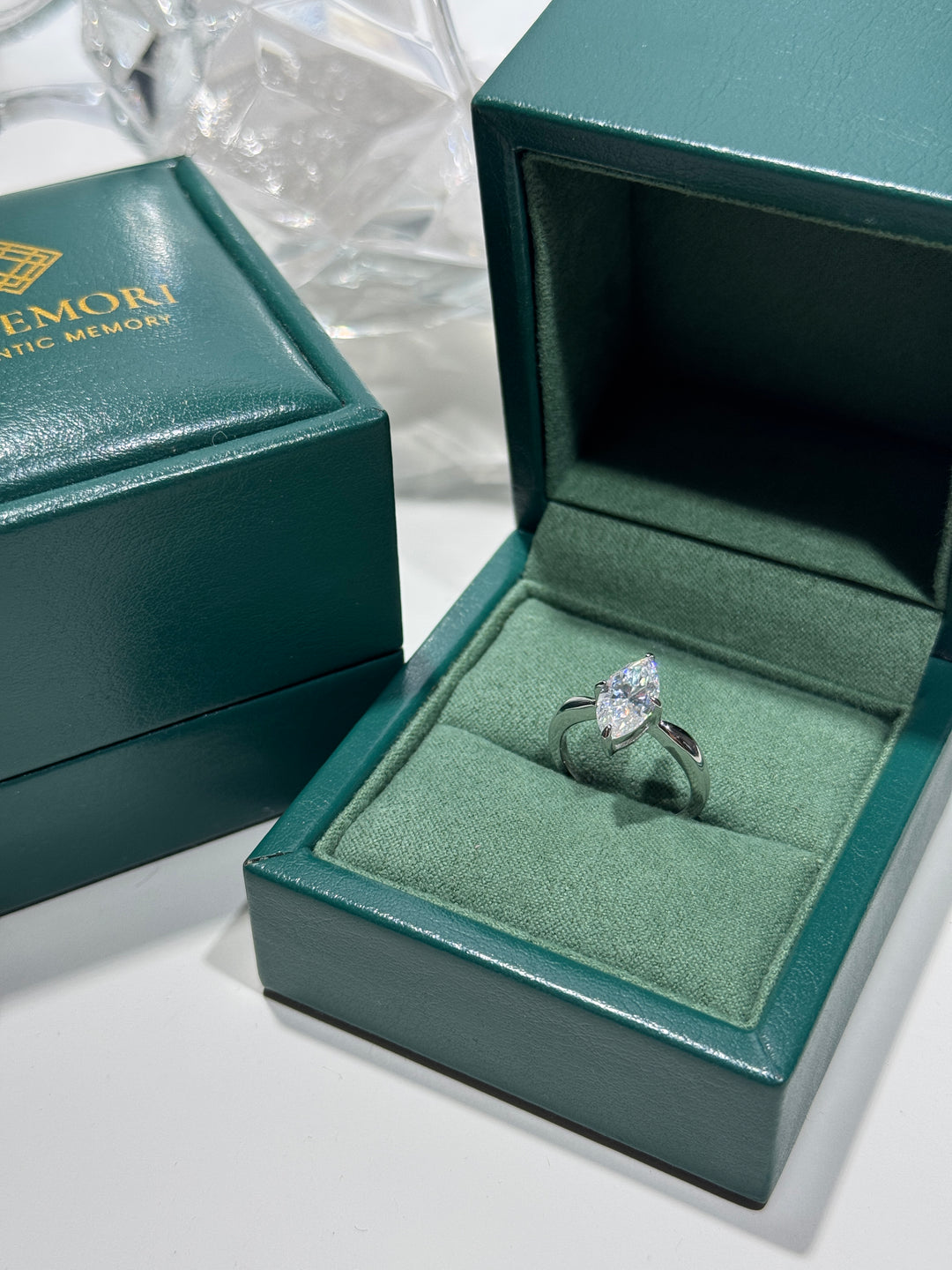 Marquise-Cut Moissanite Solitaire Ring — 2CT | S925 Sterling Silver