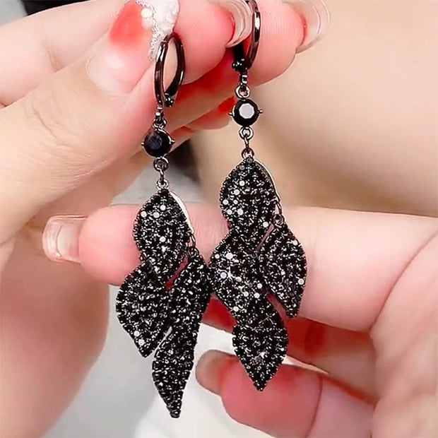 Pop Leaf Tassel Earrings