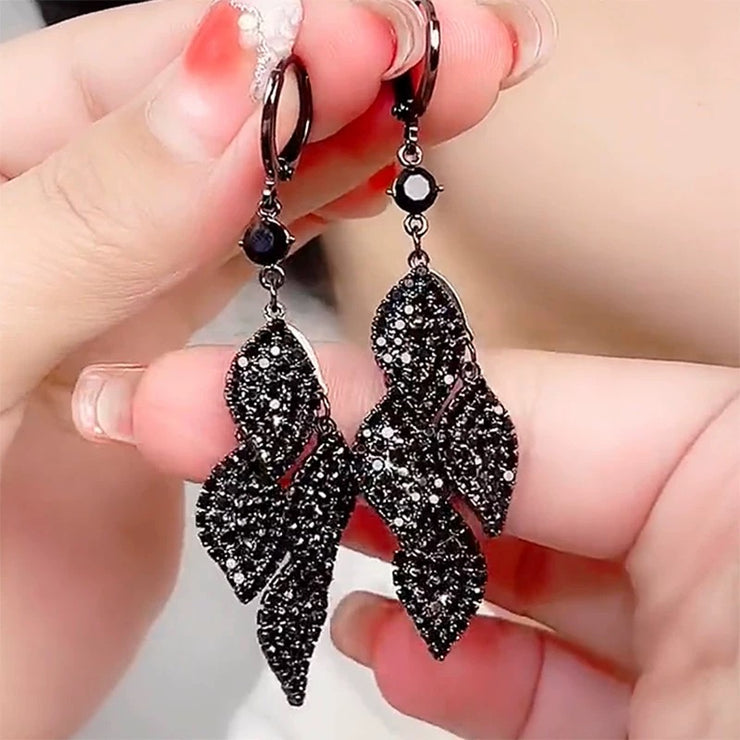 Pop Leaf Tassel Earrings