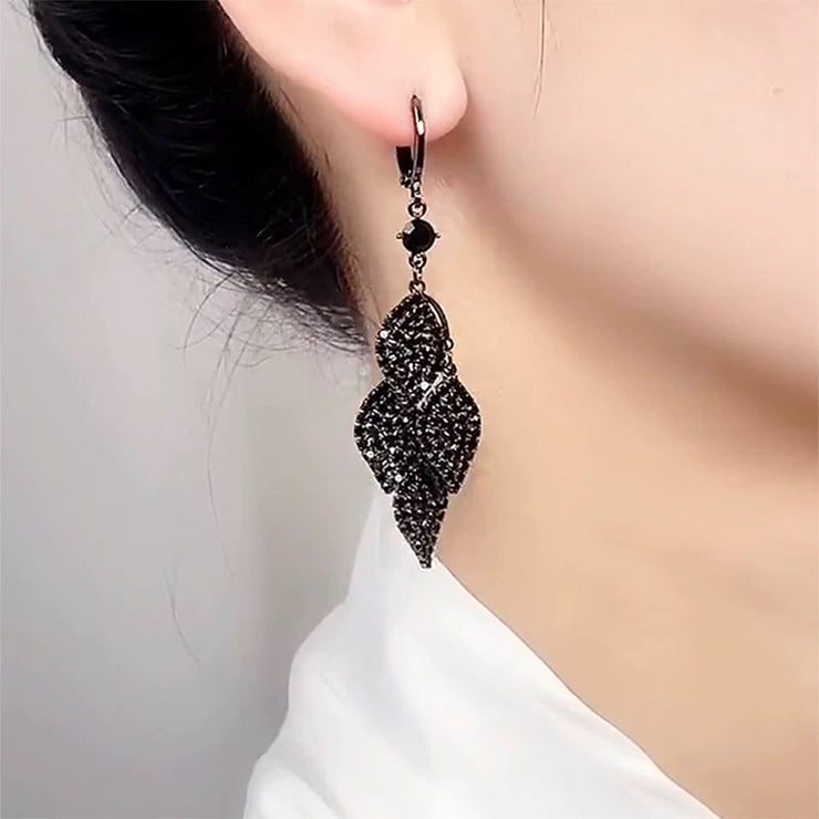Pop Leaf Tassel Earrings