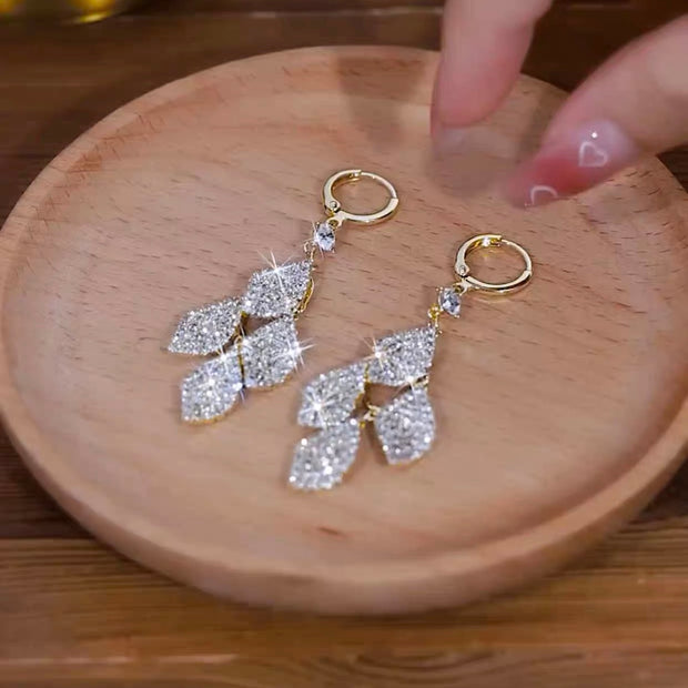 Pop Leaf Tassel Earrings