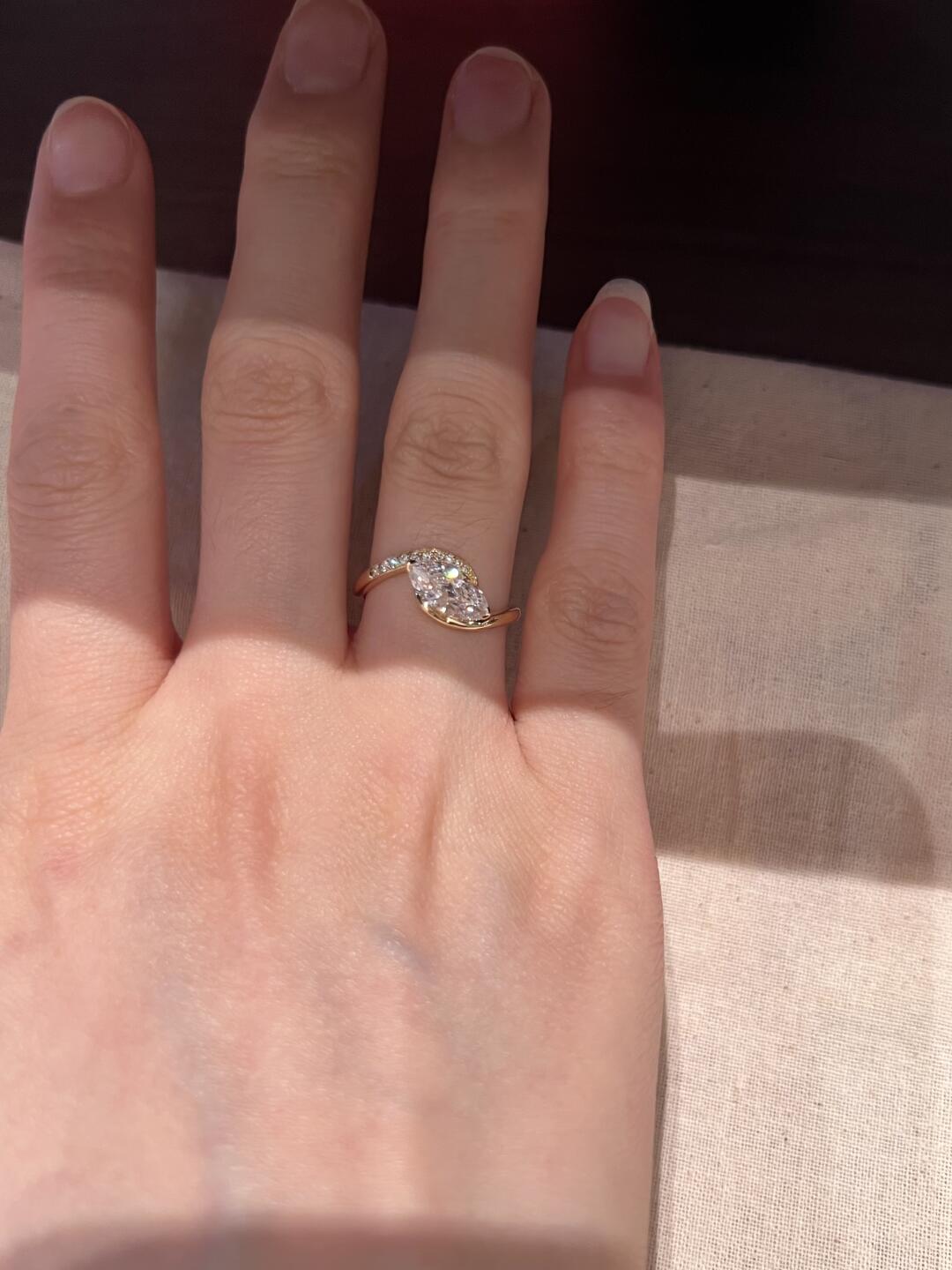 Pear Cut Moissanite Ring
