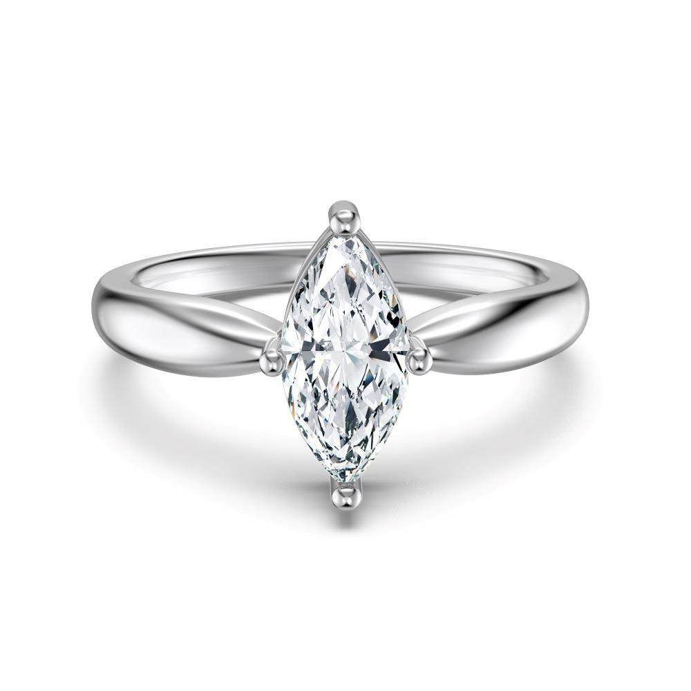 Marquise-Cut Moissanite Ring Set — 3-Piece Stackable