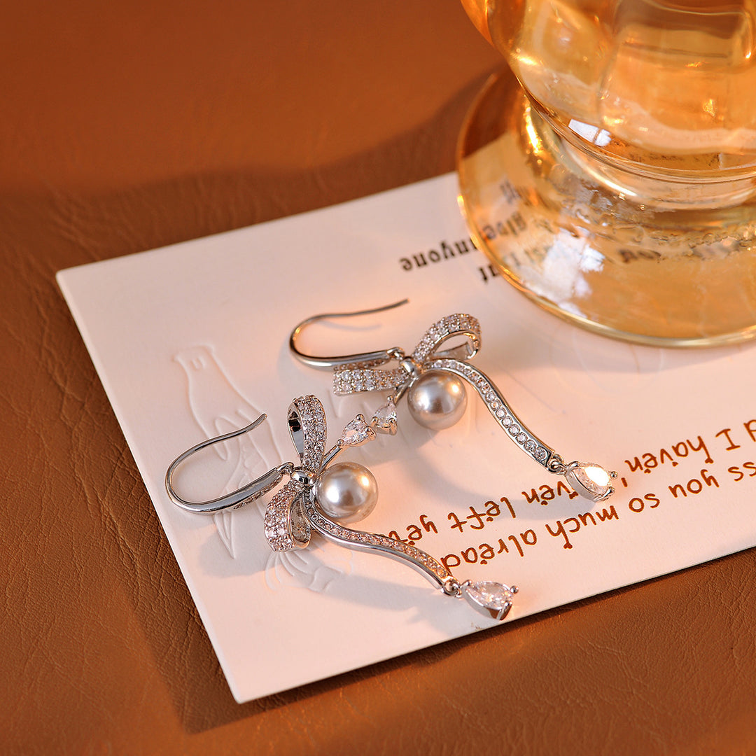 Celeste Pearl Ribbon Jewelry Set