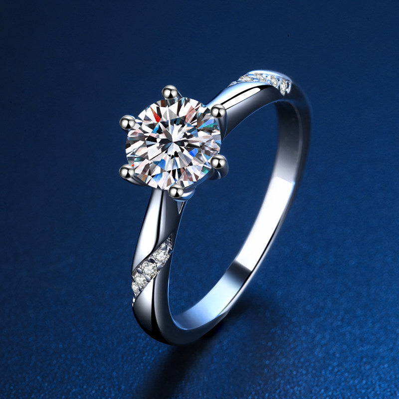 Starlift Solitaire Moissanite Ring — Elevated Setting | S925 Sterling Silver