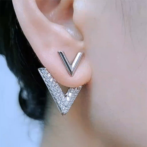 Double V Minimalist Earrings