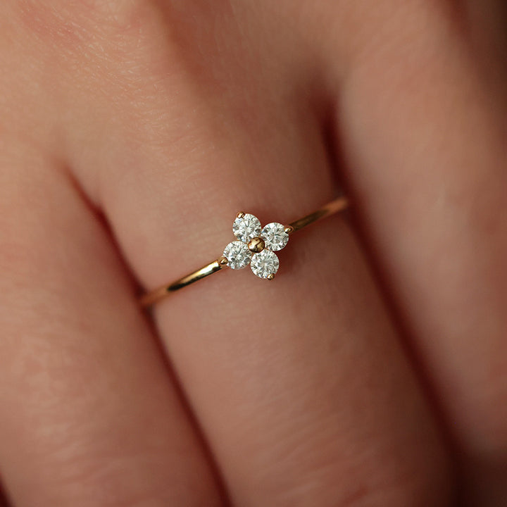 Mini Flower Zircon Stud Earrings — Petite Sparkle | S925 Sterling Silver