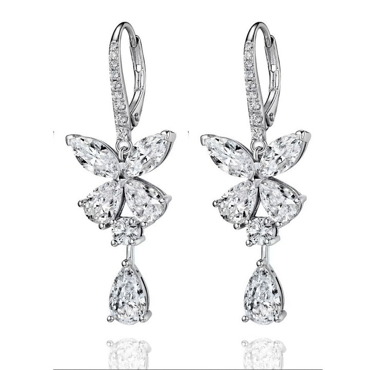 Butterfly High Carbon Diamond Drop Earrings