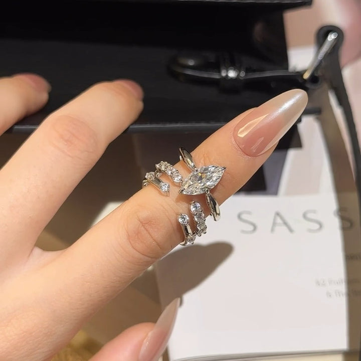 Marquise-Cut Moissanite Solitaire Ring