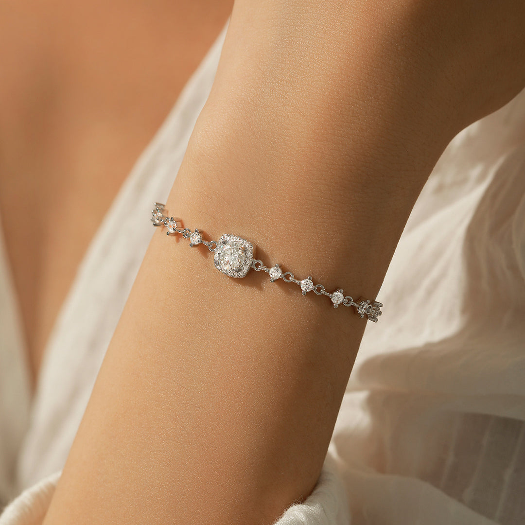 Cushion Moissanite Bracelet