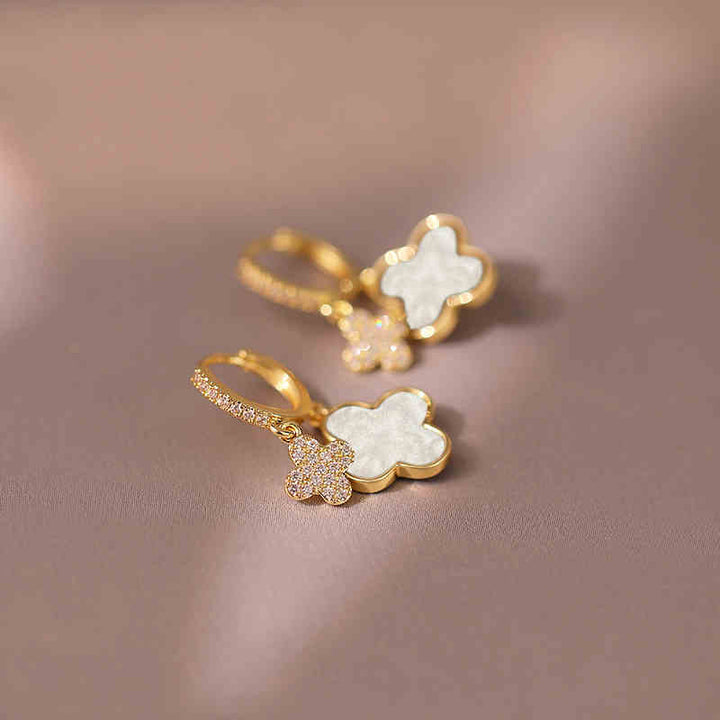 Four Leaf Flower Earrings