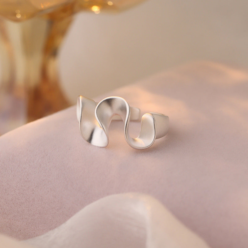 Sterling Silver Water Ripple Ring