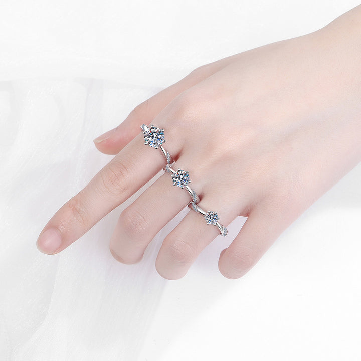 Starlift Solitaire Moissanite Ring