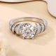 Helios Spiral Six-Prong Moissanite Ring | S925 Sterling Silver