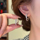 Luna Twist Zircon Hoop Earrings