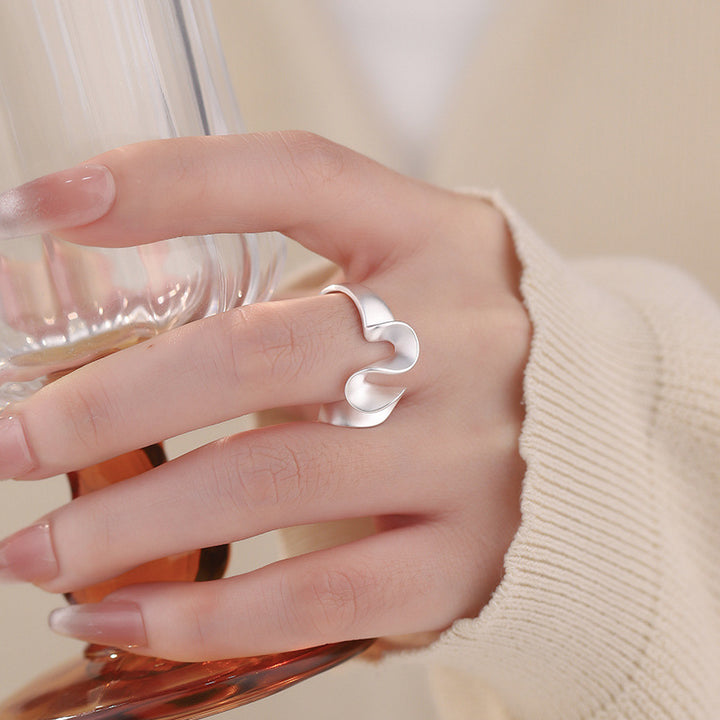Sterling Silver Water Ripple Ring