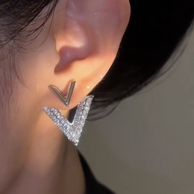 Double V Minimalist Earrings