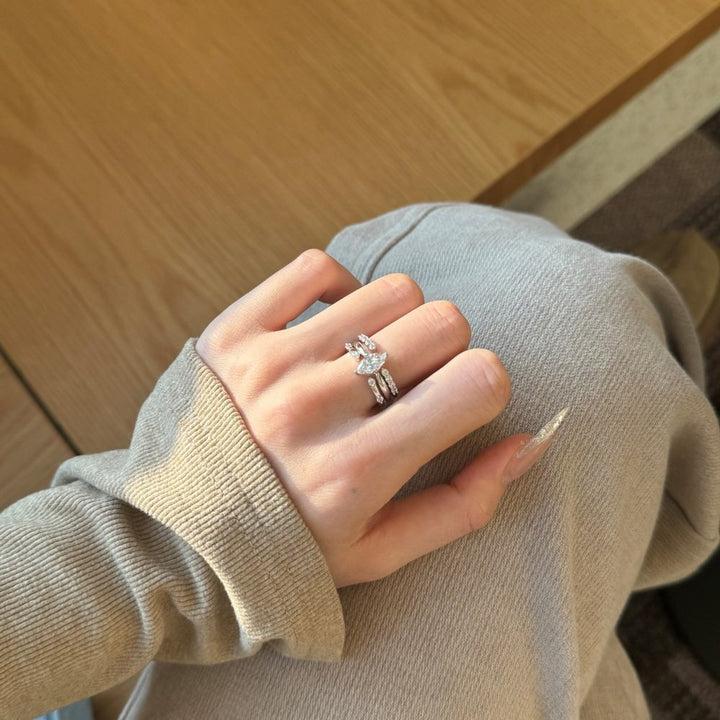 Marquise-Cut Moissanite Solitaire Ring