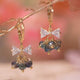 Aurora Crystal Bow Hoop Earrings