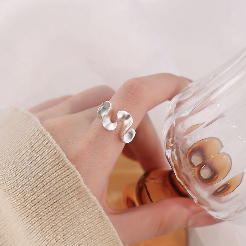 Sterling Silver Water Ripple Ring
