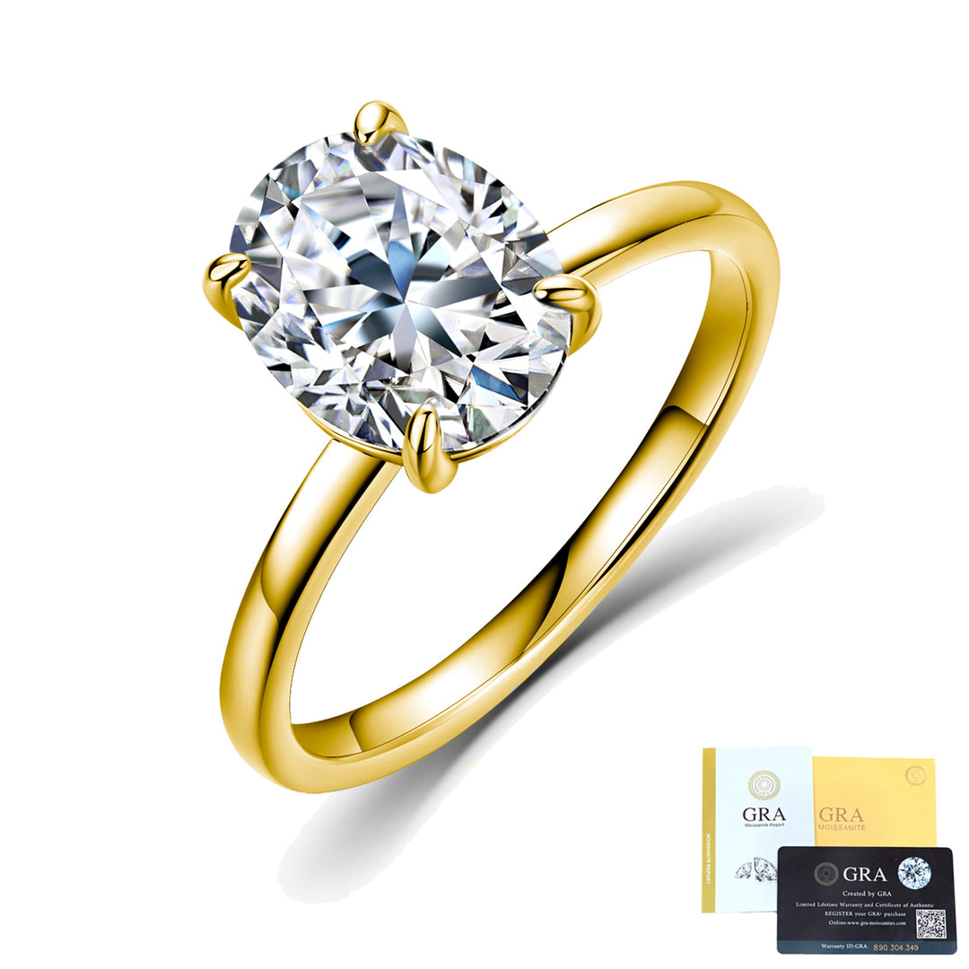 Round-Cut Moissanite Solitaire Ring