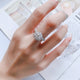 Stellar Bloom Halo Moissanite Ring | S925 Sterling Silver