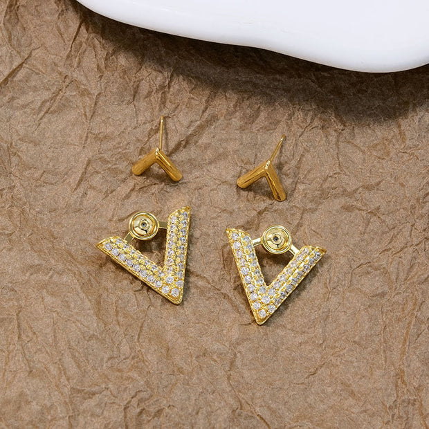 Double V Minimalist Earrings