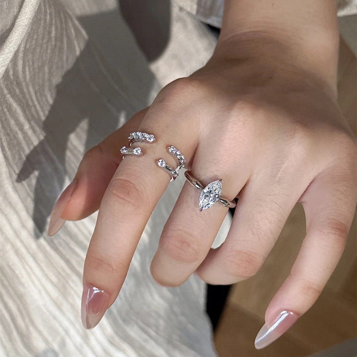 Marquise-Cut Moissanite Solitaire Ring