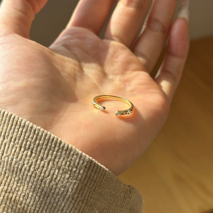 Open-Ended Moissanite Cuff Ring