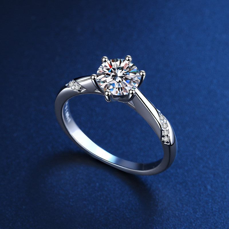 Starlift Solitaire Moissanite Ring — Elevated Setting | S925 Sterling Silver