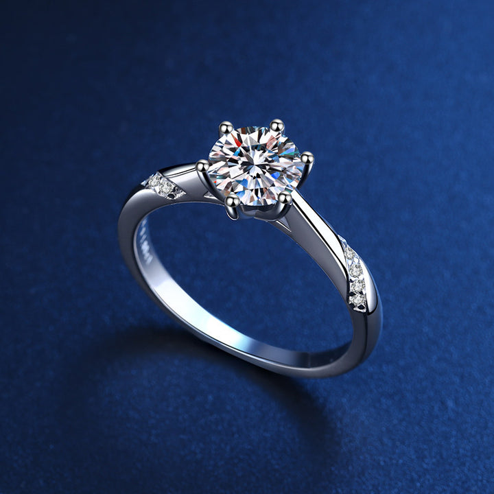 Starlift Solitaire Moissanite Ring — Elevated Setting | S925 Sterling Silver