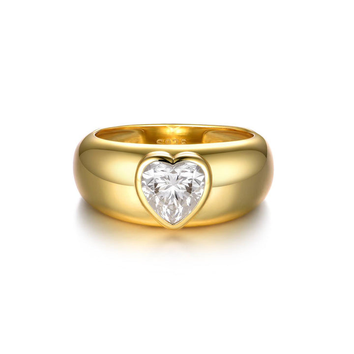 Heart-Cut Moissanite Ring
