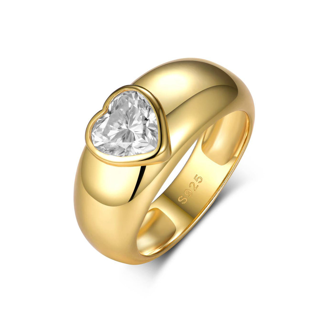 Heart-Cut Moissanite Ring