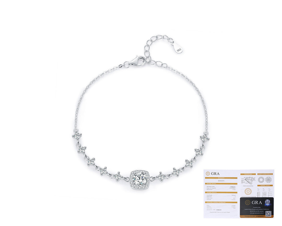 Cushion Moissanite Bracelet
