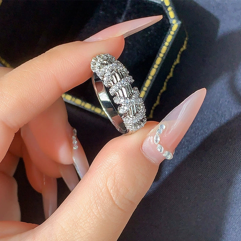 Twisted Zirconia Wrap Ring