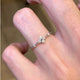 Four-Petal Zircon Stackable Ring — Rose Gold / Silver | S925 Sterling Silver