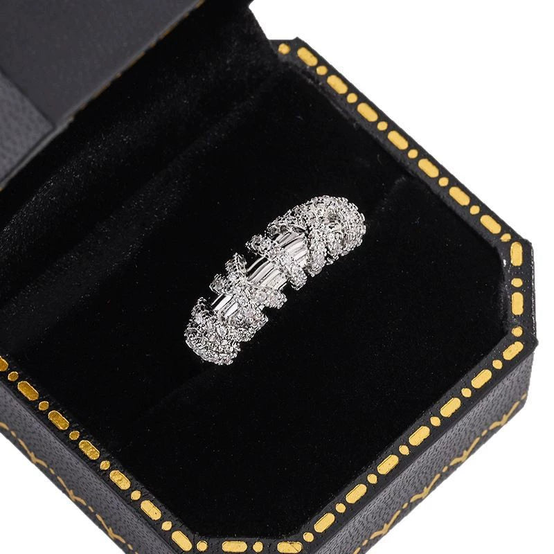 Twisted Zirconia Wrap Ring