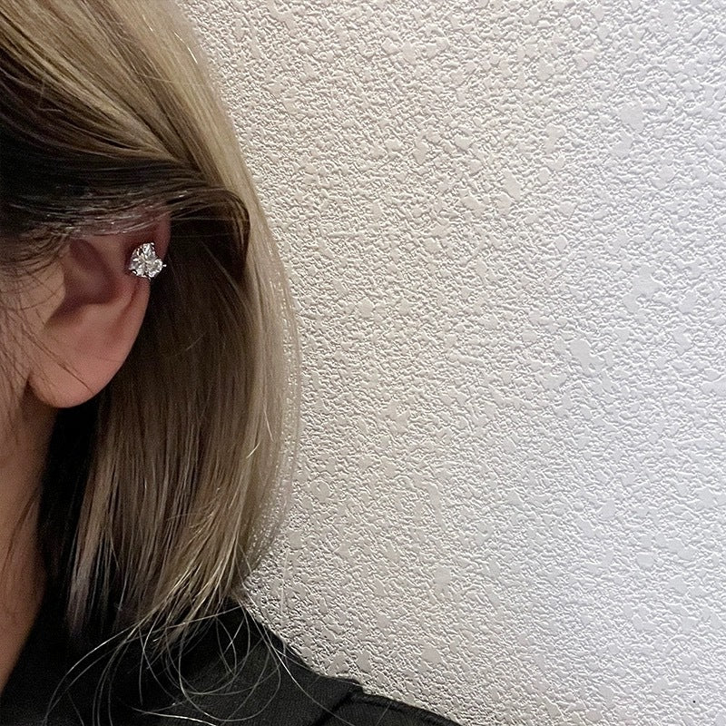 Heart-Cut Moissanite Stud Earrings