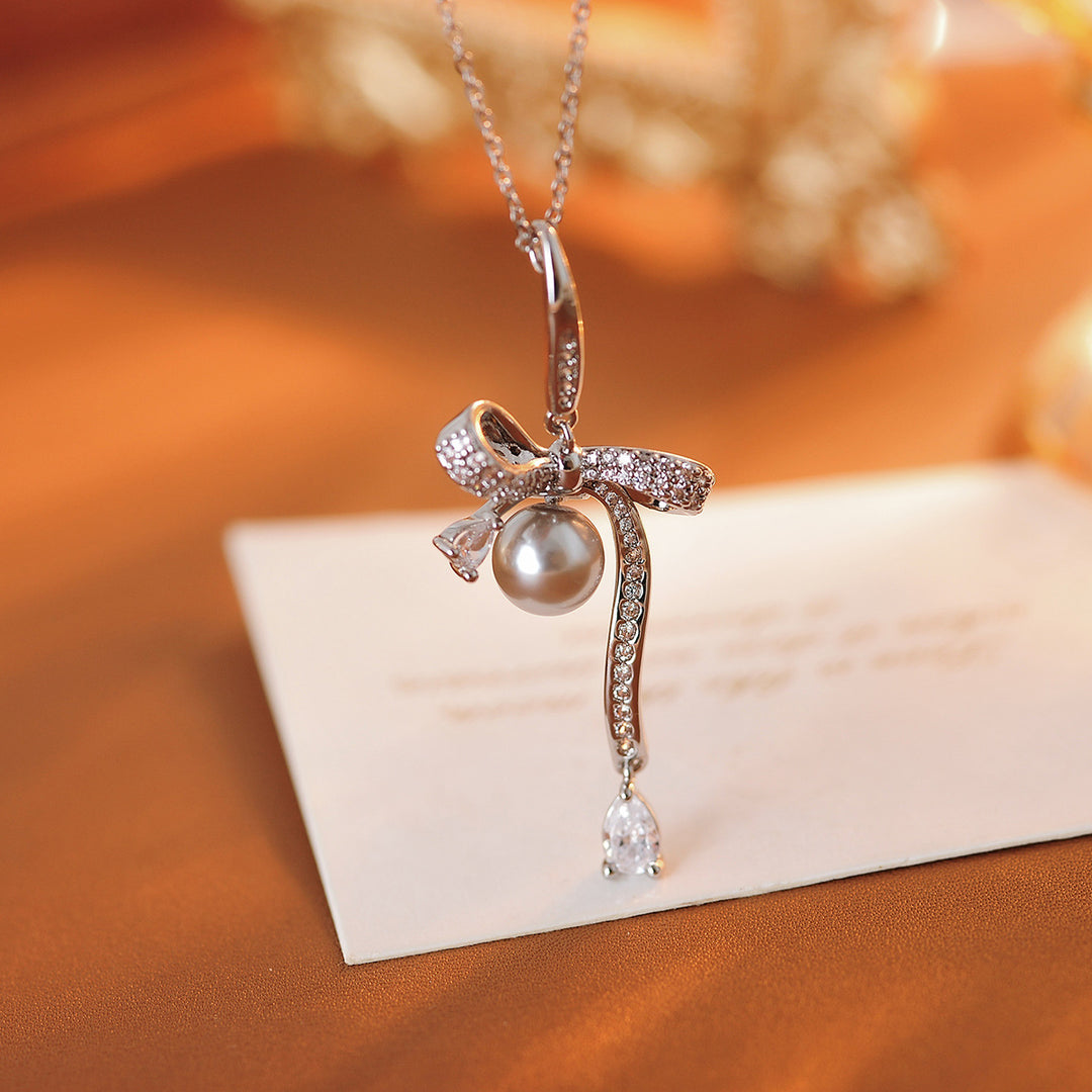 Celeste Pearl Ribbon Jewelry Set