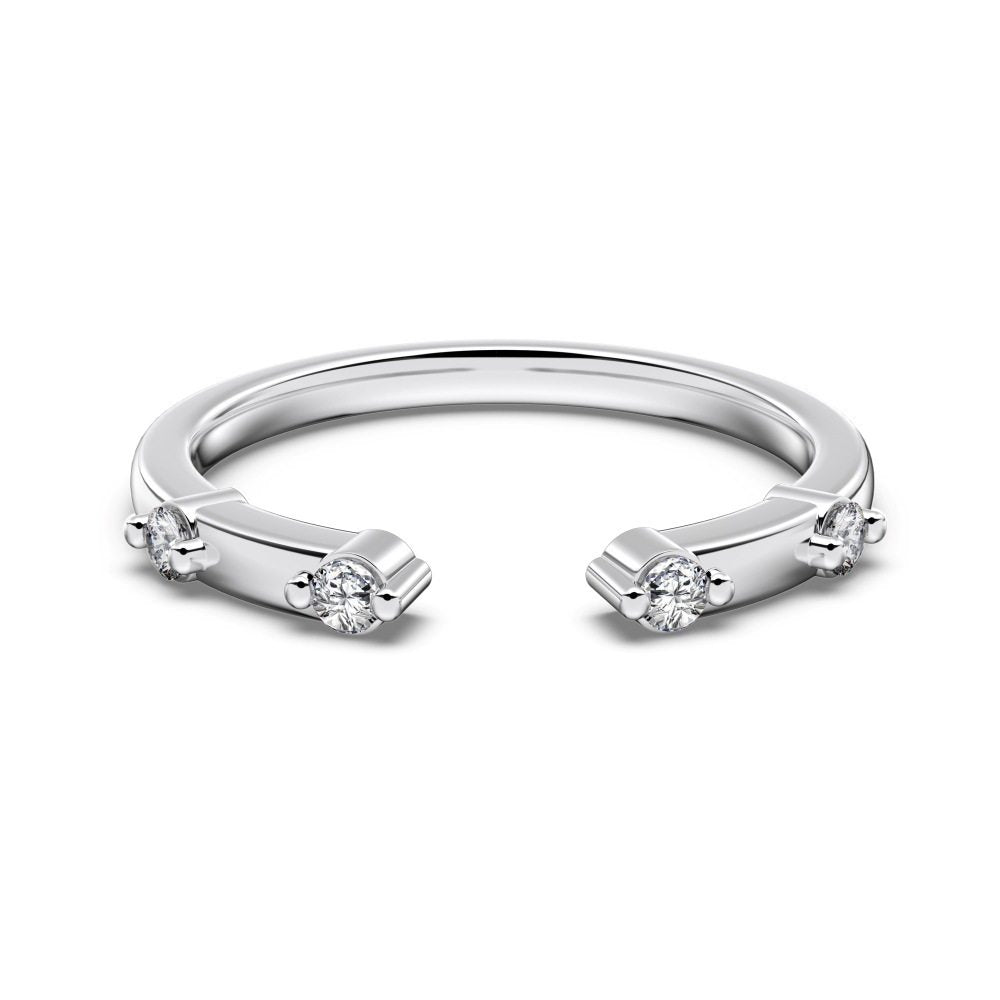 Open-Ended Moissanite Cuff Ring