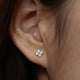 Mini Flower Zircon Stud Earrings — Petite Sparkle | S925 Sterling Silver