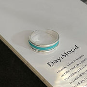 Blue Drip Glaze Ring