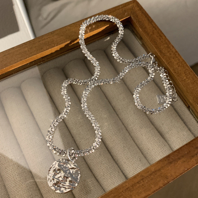 Irregular Texture Pendant Necklace