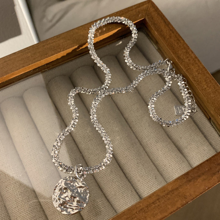 Irregular Texture Pendant Necklace