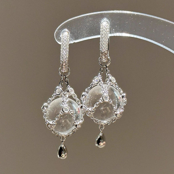 Vintage Crystal Bubble Drop Earrings